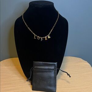 Oak & Ivy Gold tone stainless steel Love Necklace